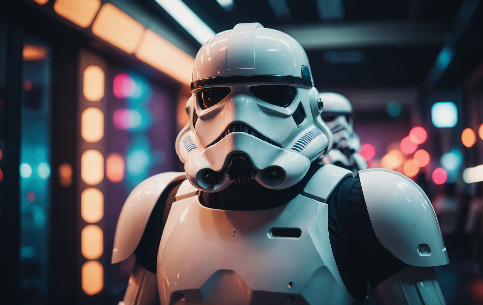 31074845-1136711377-cinematic film still, Storm Trooper, colored lights, amazing quality, wallpaper, analog film grain _lora_aesthetic_anime_v1s_0.5.png